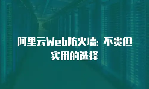 阿里云Web防火墙: 不贵但实用的选择