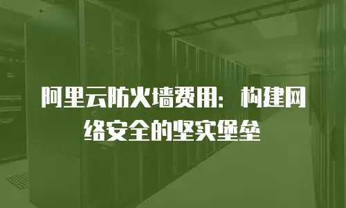 阿里云防火墙费用：构建网络安全的坚实堡垒