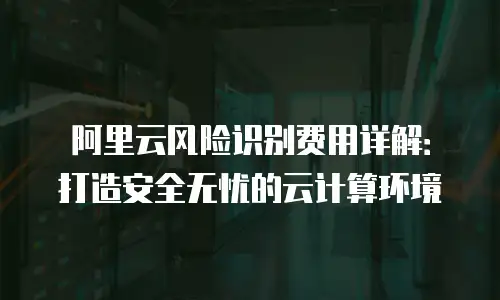 阿里云风险识别费用详解：打造安全无忧的云计算环境