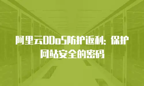 阿里云DDoS防护返利: 保护网站安全的密码