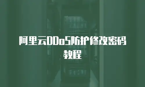 阿里云DDoS防护修改密码教程