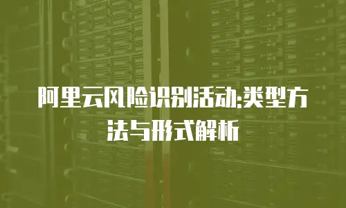 阿里云风险识别活动:类型方法与形式解析