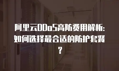阿里云DDoS高防费用解析：如何选择最合适的防护套餐？