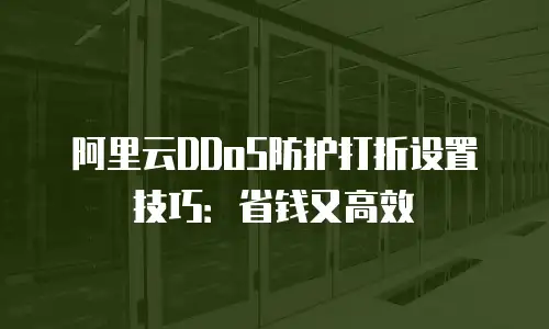 阿里云DDoS防护打折设置技巧：省钱又高效