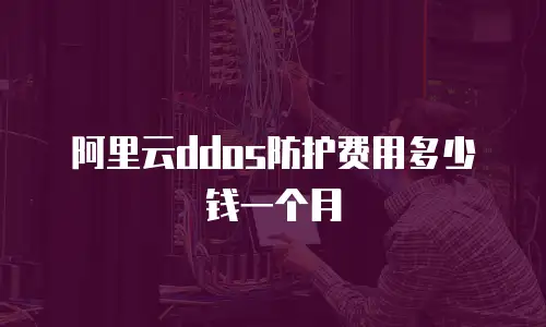 阿里云ddos防护费用多少钱一个月