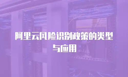阿里云风险识别政策的类型与应用