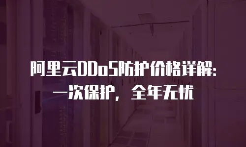 阿里云DDoS防护价格详解：一次保护，全年无忧