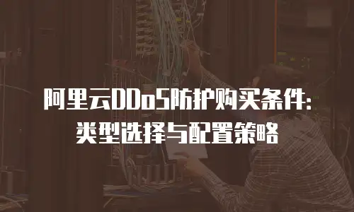 阿里云DDoS防护购买条件：类型选择与配置策略