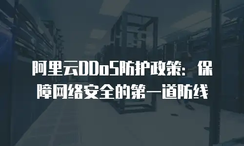 阿里云DDoS防护政策：保障网络安全的第一道防线