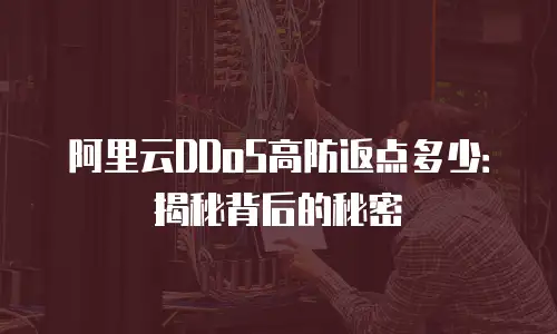 阿里云DDoS高防返点多少：揭秘背后的秘密