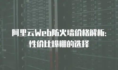 阿里云Web防火墙价格解析：性价比爆棚的选择