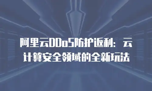 阿里云DDoS防护返利：云计算安全领域的全新玩法