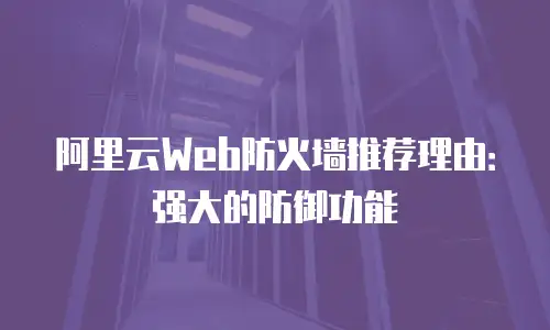 阿里云Web防火墙推荐理由：强大的防御功能