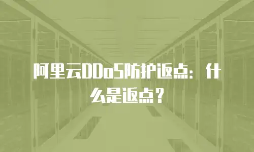 阿里云DDoS防护返点：什么是返点？