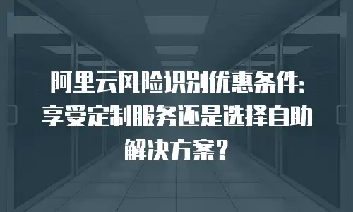 阿里云风险识别优惠条件：享受定制服务还是选择自助解决方案？