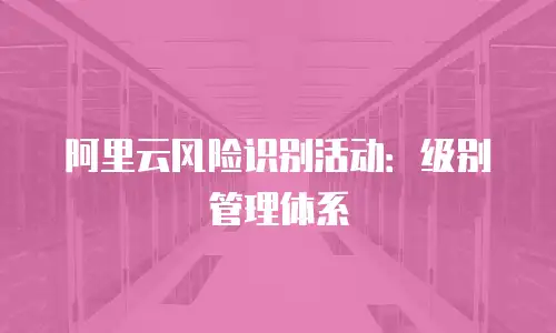 阿里云风险识别活动：级别管理体系