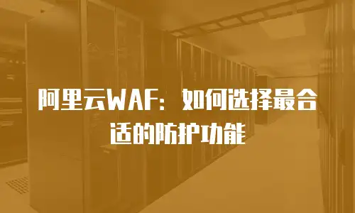 阿里云WAF：如何选择最合适的防护功能