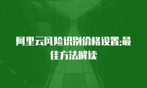 阿里云风险识别价格设置:最佳方法解读
