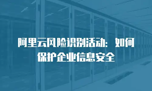 阿里云风险识别活动：如何保护企业信息安全