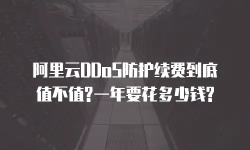 阿里云DDoS防护续费到底值不值?一年要花多少钱?