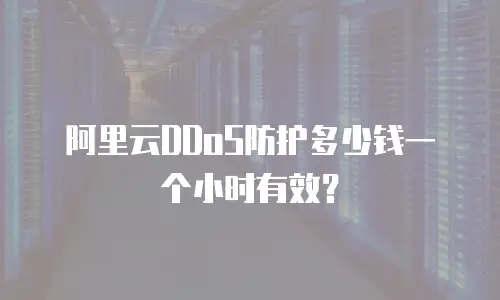 阿里云DDoS防护多少钱一个小时有效？