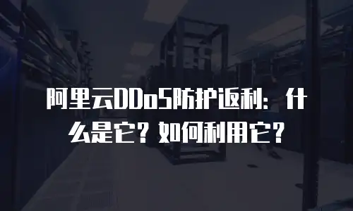 阿里云DDoS防护返利：什么是它？如何利用它？
