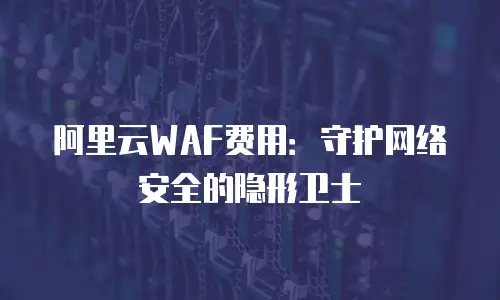阿里云WAF费用：守护网络安全的隐形卫士