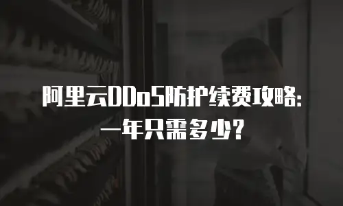 阿里云DDoS防护续费攻略：一年只需多少？