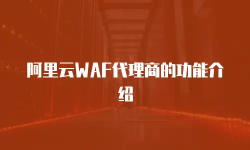 阿里云WAF代理商的功能介绍