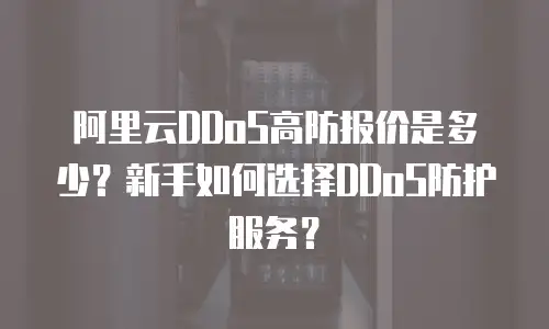 阿里云DDoS高防报价是多少？新手如何选择DDoS防护服务？