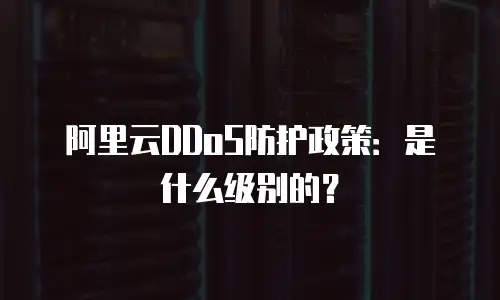 阿里云DDoS防护政策：是什么级别的？