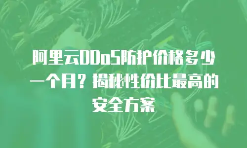 阿里云DDoS防护价格多少一个月？揭秘性价比最高的安全方案