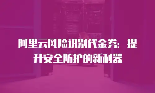 阿里云风险识别代金券：提升安全防护的新利器