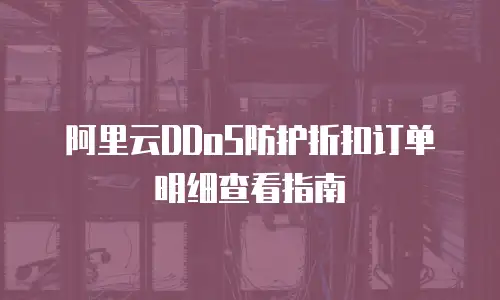 阿里云DDoS防护折扣订单明细查看指南