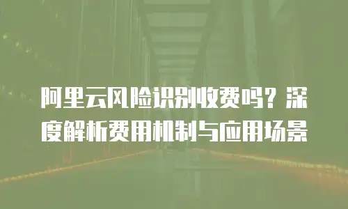 阿里云风险识别收费吗？深度解析费用机制与应用场景