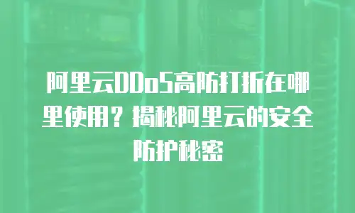 阿里云DDoS高防打折在哪里使用？揭秘阿里云的安全防护秘密