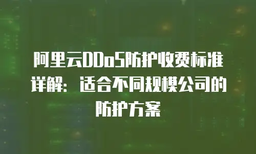 阿里云DDoS防护收费标准详解：适合不同规模公司的防护方案