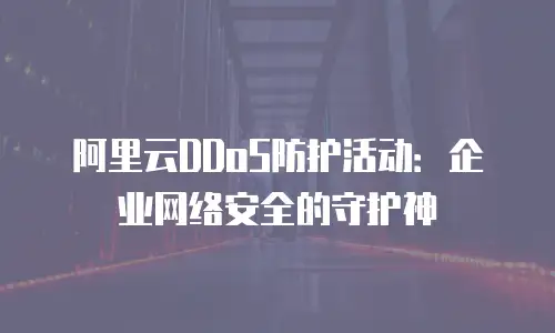 阿里云DDoS防护活动：企业网络安全的守护神