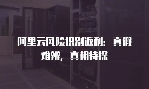 阿里云风险识别返利：真假难辨，真相待探