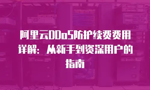 阿里云DDoS防护续费费用详解：从新手到资深用户的指南