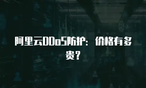 阿里云DDoS防护：价格有多贵？