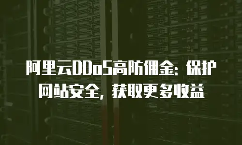 阿里云DDoS高防佣金: 保护网站安全, 获取更多收益
