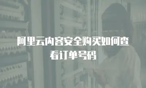 阿里云内容安全购买如何查看订单号码
