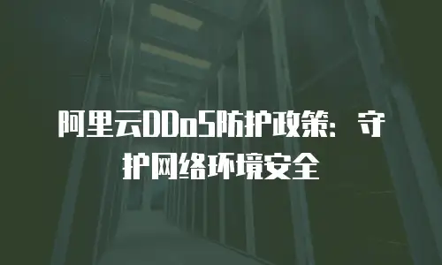 阿里云DDoS防护政策：守护网络环境安全