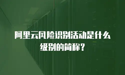 阿里云风险识别活动是什么级别的简称？