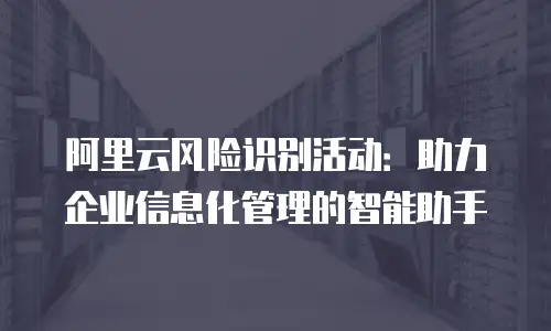 阿里云风险识别活动：助力企业信息化管理的智能助手