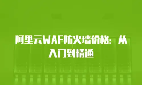 阿里云WAF防火墙价格：从入门到精通