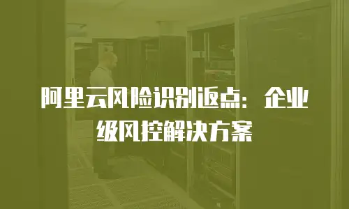 阿里云风险识别返点：企业级风控解决方案