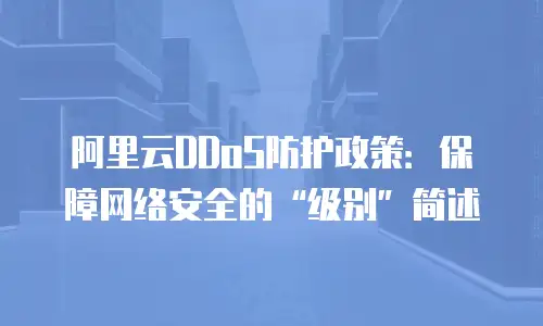 阿里云DDoS防护政策：保障网络安全的“级别”简述