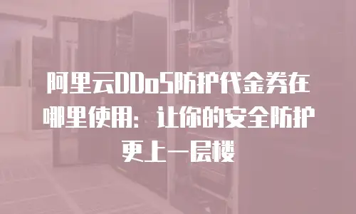 阿里云DDoS防护代金券在哪里使用：让你的安全防护更上一层楼